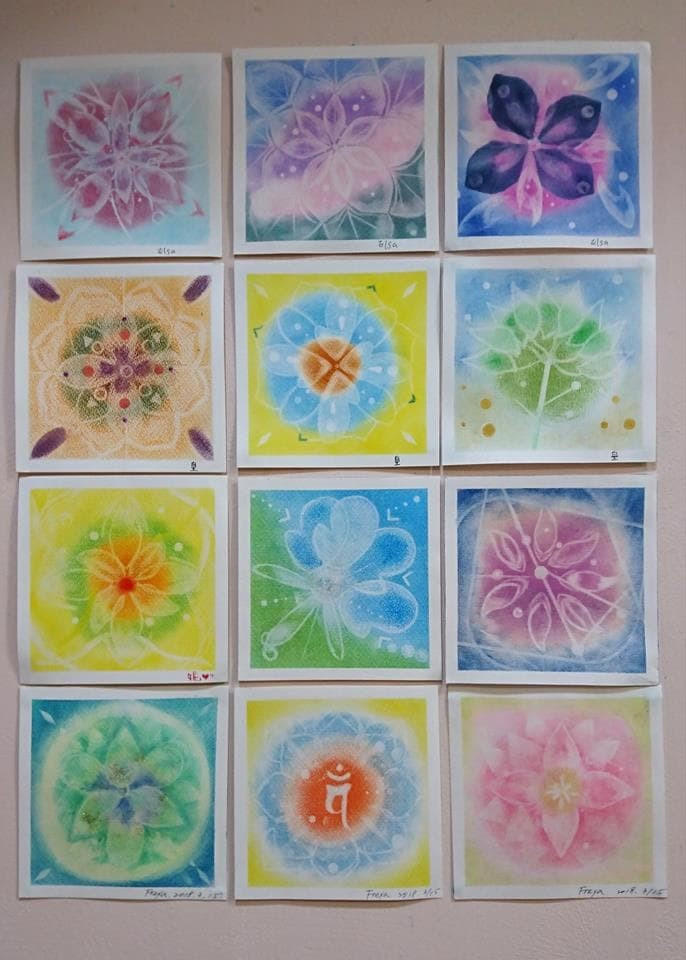 分享學員創作- 曼陀羅粉彩~優花